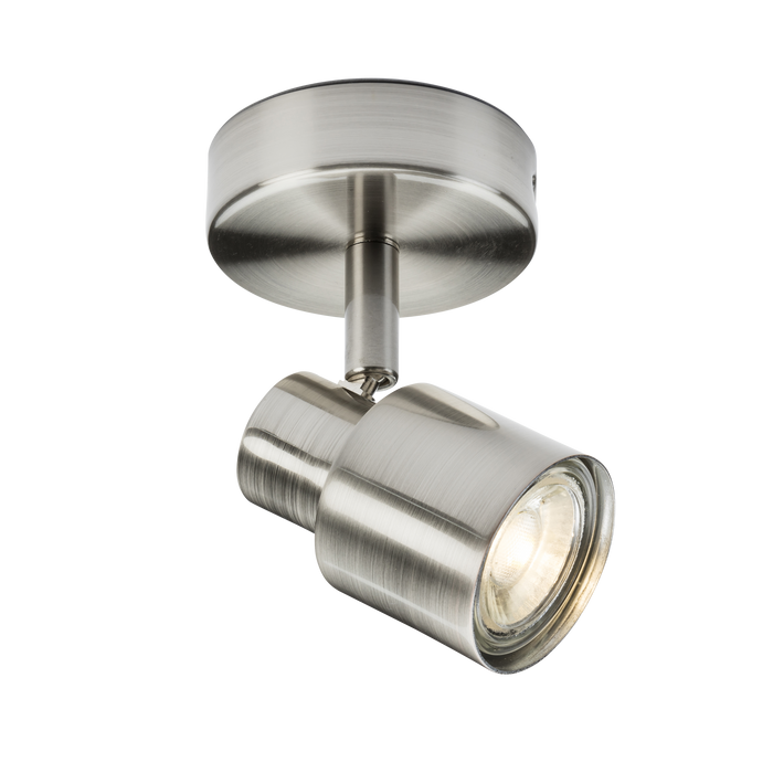 Knightsbridge CSP1BC 230V GU10 Single Spotlight - Brushed Chrome ML Knightsbridge - Sparks Warehouse
