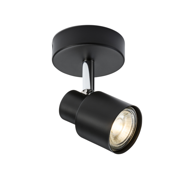 Knightsbridge CSP1MB 230V GU10 Single Spotlight - Matt Black ML Knightsbridge - Sparks Warehouse