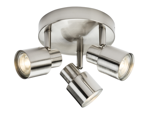 Knightsbridge CSP2BC 230V GU10 Triple Spotlight - Brushed Chrome ML Knightsbridge - Sparks Warehouse
