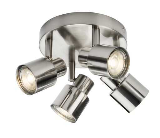 Knightsbridge CSP3BC 230V GU10 Quad Spotlight - Brushed Chrome ML Knightsbridge - Sparks Warehouse