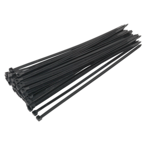 Sealey - CT35076P50 Cable Tie 350 x 7.6mm Black Pack of 50 Consumables Sealey - Sparks Warehouse