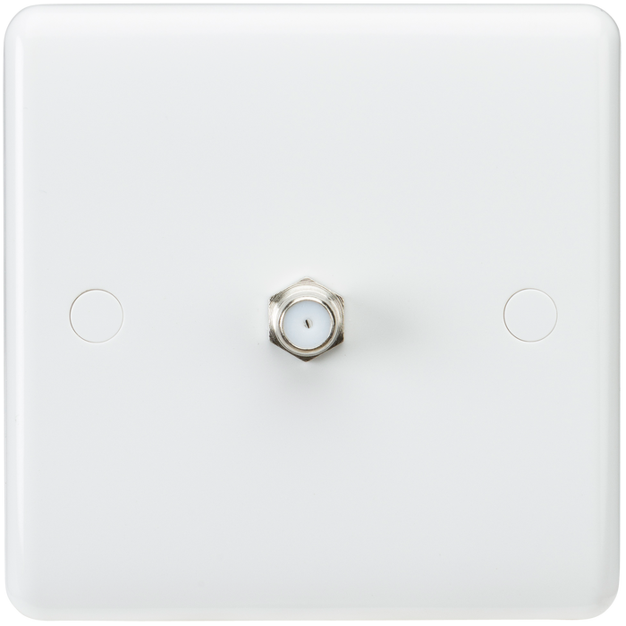 Knightsbridge CU0150 Curved Edge SAT TV Outlet (non-isolated) Knightsbridge Grid Knightsbridge - Sparks Warehouse