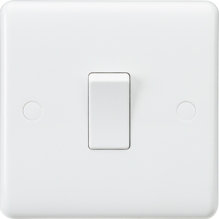Knightsbridge CU1200 White Curved edge 10A intermediate switch Light Switches Knightsbridge - Sparks Warehouse