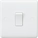 Knightsbridge CU1200 White Curved edge 10A intermediate switch Light Switches Knightsbridge - Sparks Warehouse