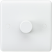 Knightsbridge CU2161 White Curved edge 1G 40-400W Dimmer Light Switches Knightsbridge - Sparks Warehouse