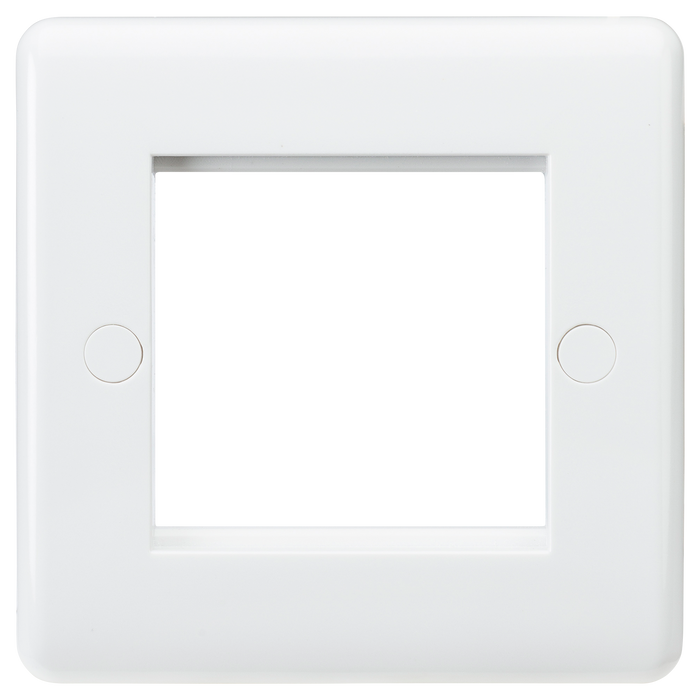 Knightsbridge CU2G White Curved Edge 2G Modular Faceplate Light Switches Knightsbridge - Sparks Warehouse