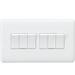 Knightsbridge CU4200 Curved Edge 10A 6G 2-Way Switch Knightsbridge Grid Knightsbridge - Sparks Warehouse