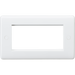 Knightsbridge CU4G White Curved Edge 4G Modular Faceplate Light Switches Knightsbridge - Sparks Warehouse