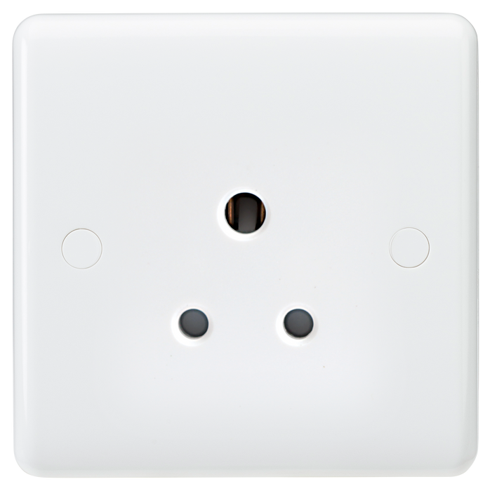 Knightsbridge CU5U Curved Edge 5A Unswitched Round Pin Socket Knightsbridge Grid Knightsbridge - Sparks Warehouse