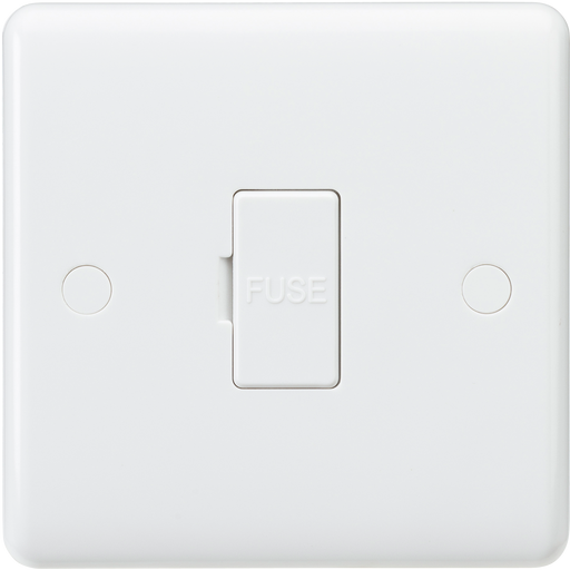 Knightsbridge CU6000 White Curved edge 13A fused spur unit Light Switches Knightsbridge - Sparks Warehouse