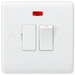 Knightsbridge CU6300N White Curved edge 13A switched fused spur unit neon Light Switches Knightsbridge - Sparks Warehouse
