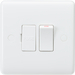 Knightsbridge CU6300 White Curved edge 13A switched fused spur unit Light Switches Knightsbridge - Sparks Warehouse