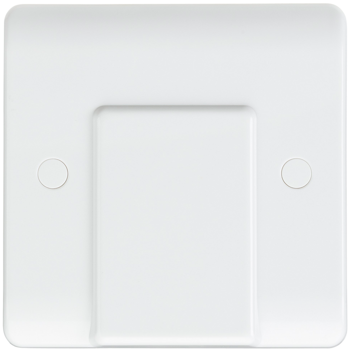 Knightsbridge CU8342 White Curved edge 20A flex outlet plate Light Switches Knightsbridge - Sparks Warehouse
