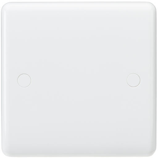 Knightsbridge CU8350 White Curved edge 1G blanking plate Light Switches Knightsbridge - Sparks Warehouse