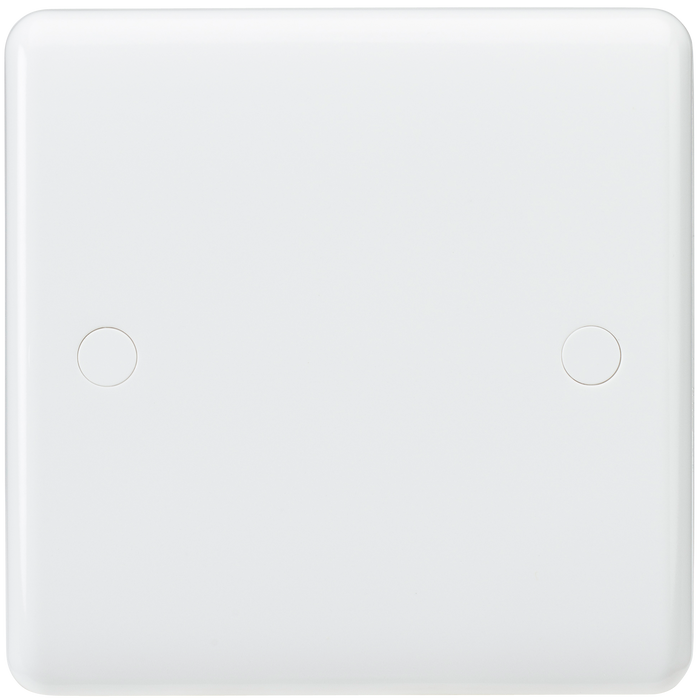 Knightsbridge CU8350 White Curved edge 1G blanking plate Light Switches Knightsbridge - Sparks Warehouse