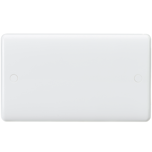 Knightsbridge CU8360 White Curved edge 2G blanking plate Light Switches Knightsbridge - Sparks Warehouse
