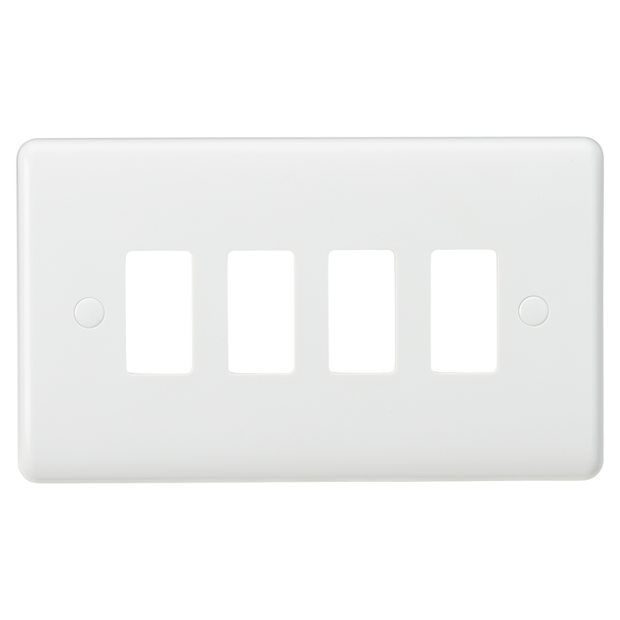 Knightsbridge CUG4 Curved edge 4G grid faceplate Knightsbridge Grid Knightsbridge - Sparks Warehouse