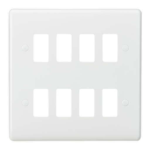 Knightsbridge CUG8 Curved edge 8G grid faceplate Knightsbridge Grid Knightsbridge - Sparks Warehouse