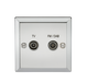 Knightsbridge CV016PC Diplex TV & FM DAB Outlet - Bevelled Edge Polished Chrome Knightsbridge Polished Chrome Bevelled Knightsbridge - Sparks Warehouse