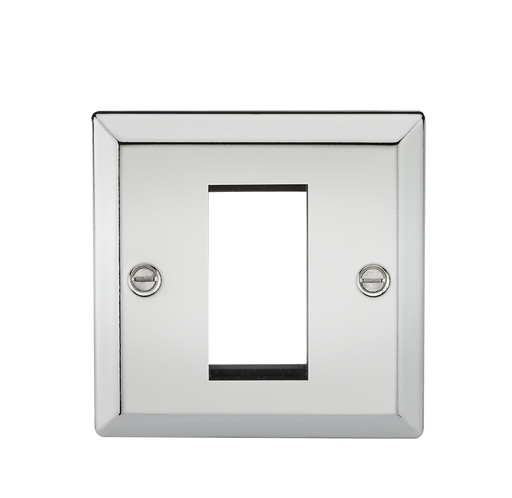 Knightsbridge CV1GPC 1G Modular Faceplate - Bevelled Edge Polished Chrome Knightsbridge Polished Chrome Bevelled Knightsbridge - Sparks Warehouse