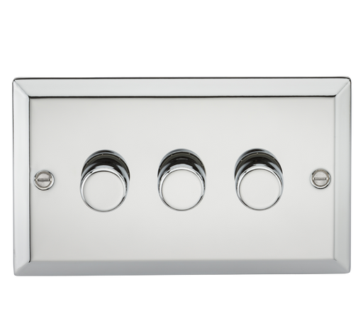 Knightsbridge CV2173PC 3G 2 Way 40-400W Dimmer - Bevelled Edge Polished Chrome Knightsbridge Polished Chrome Bevelled Knightsbridge - Sparks Warehouse