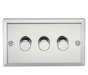 Knightsbridge CV2173PC 3G 2 Way 40-400W Dimmer - Bevelled Edge Polished Chrome Knightsbridge Polished Chrome Bevelled Knightsbridge - Sparks Warehouse