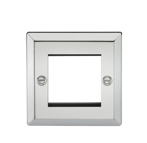 Knightsbridge CV2GPC 2G Modular Faceplate - Bevelled Edge Polished Chrome Knightsbridge Polished Chrome Bevelled Knightsbridge - Sparks Warehouse