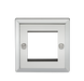 Knightsbridge CV2GPC 2G Modular Faceplate - Bevelled Edge Polished Chrome Knightsbridge Polished Chrome Bevelled Knightsbridge - Sparks Warehouse