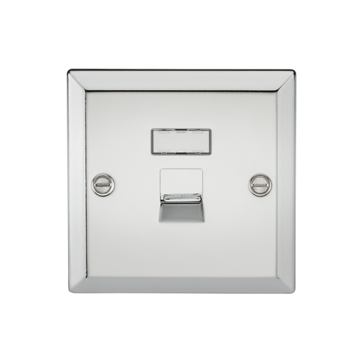 Knightsbridge CV45PC RJ45 Network Outlet - Bevelled Edge Polished Chrome Knightsbridge Polished Chrome Bevelled Knightsbridge - Sparks Warehouse