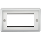 Knightsbridge CV4GPC 4G Modular Faceplate - Bevelled Edge Polished Chrome Knightsbridge Polished Chrome Bevelled Knightsbridge - Sparks Warehouse