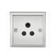 Knightsbridge CV5APC 5A Unswitched Socket with Black Insert - Bevelled Edge Polished Chrome Knightsbridge Polished Chrome Bevelled Knightsbridge - Sparks Warehouse