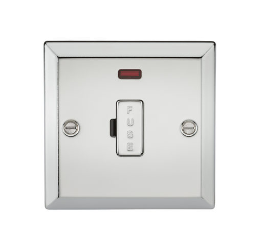 Knightsbridge CV6NPC 13A Fused Spur Unit with Neon - Bevelled Edge Polished Chrome Knightsbridge Polished Chrome Bevelled Knightsbridge - Sparks Warehouse