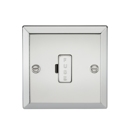 Knightsbridge CV6PC 13A Fused Spur Unit - Bevelled Edge Polished Chrome Knightsbridge Polished Chrome Bevelled Knightsbridge - Sparks Warehouse