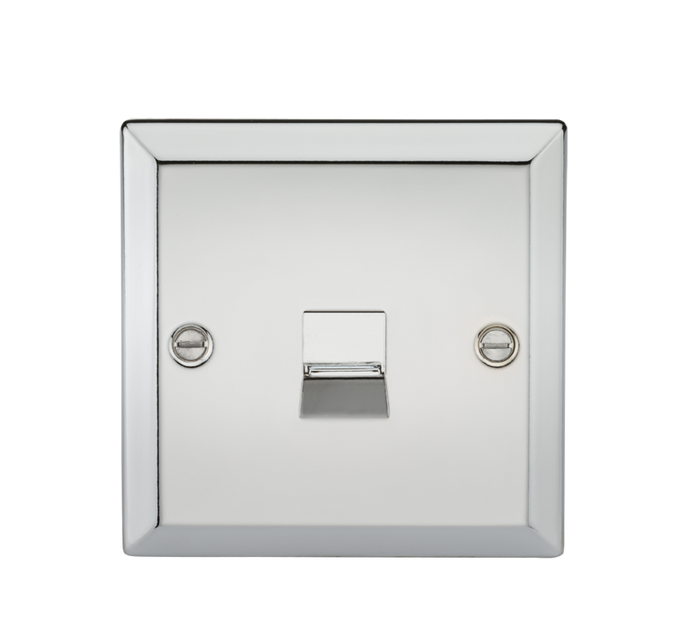 Knightsbridge CV73PC Telephone Master Outlet - Bevelled Edge Polished Chrome Knightsbridge Polished Chrome Bevelled Knightsbridge - Sparks Warehouse