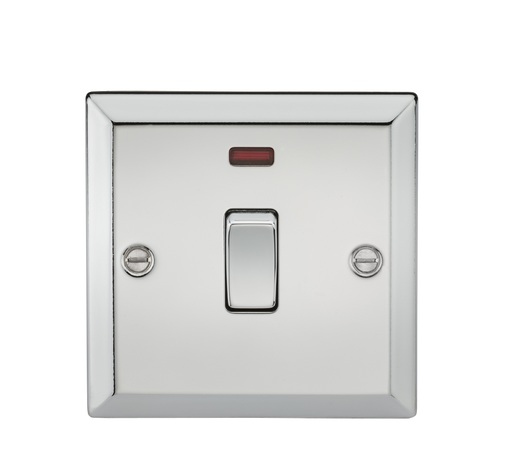 Knightsbridge CV834NPC 20A 1G DP Switch with Neon - Bevelled Edge Polished Chrome Knightsbridge Polished Chrome Bevelled Knightsbridge - Sparks Warehouse