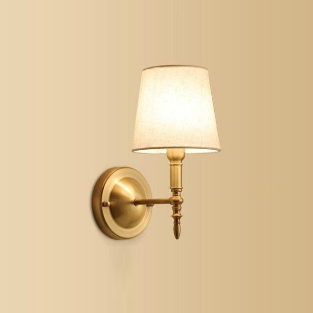 The Charlestown Classic Single Arm Wall Light With Fabric Shade Wall Lights Caradok - Sparks Warehouse