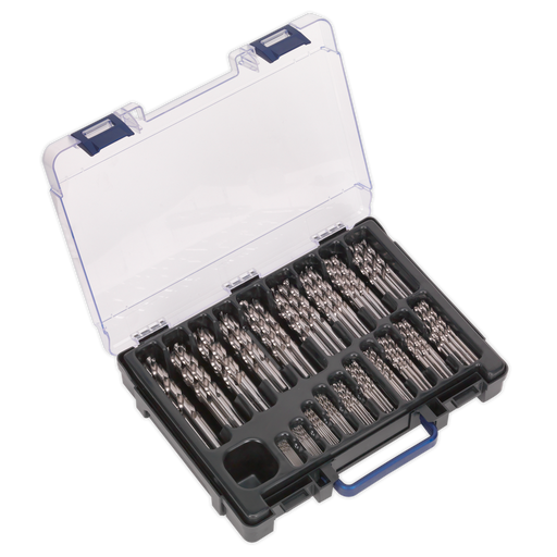 Sealey - DBS170FG HSS Fully Ground Drill Bit Assortment 170pc 1-10mm Consumables Sealey - Sparks Warehouse