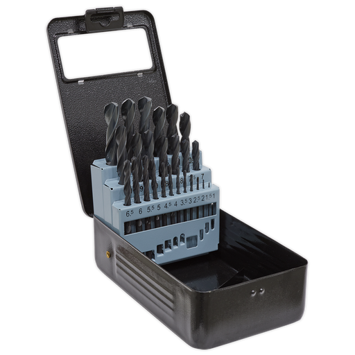 Sealey - DBS25RF HSS Roll Forged Drill Bit Set 25pc 1-13mm Consumables Sealey - Sparks Warehouse