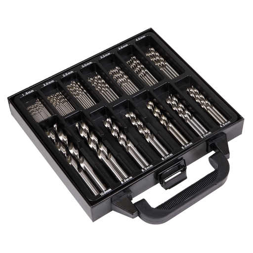 Sealey - DBS99FG 99pc Fully Ground Drill Bit Set Power Tool Accessories Sealey - Sparks Warehouse