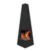 DG105 Chiminea, Wood Burner, Heater W45 x W150cm Black Steel Outdoor Heaters Dellonda - Sparks Warehouse