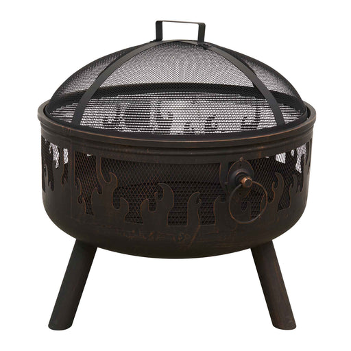 DG117 Deluxe Firepit, Fireplace, Cooking Grill & Poker Fire Pit Dellonda - Sparks Warehouse