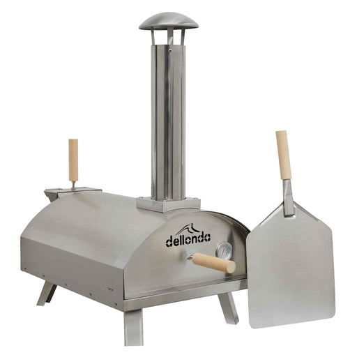 DG11 Portable Wood-Fired Pizza Oven & Smoking Oven - S/Steel Outdoor Cooking Dellonda - Sparks Warehouse