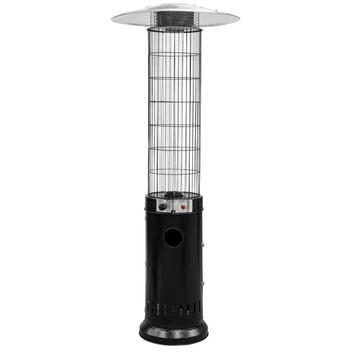 DG124 Freestanding Gas Patio Heater 13kW Spiral Style, Black Outdoor Heaters Dellonda - Sparks Warehouse