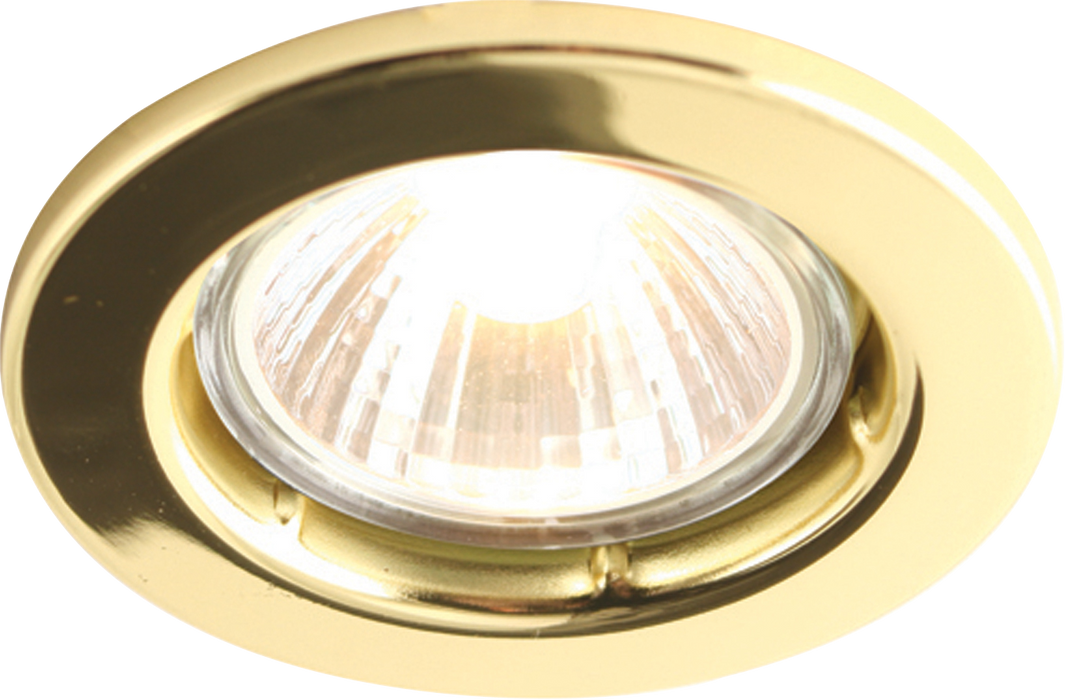 Knightsbridge DGZ10B Open Recessed Fixed GU10 Downlight -Brass Recessed Spot Lights Knightsbridge - Sparks Warehouse
