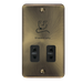 Scolmore DPAB100BK - Dual Voltage Shaver Socket Outlet - 115/230V - Black Deco Plus Scolmore - Sparks Warehouse