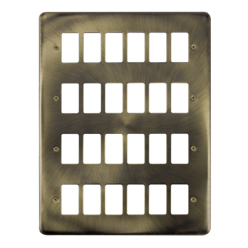 Scolmore DPAB20524 - 24 Gang GridPro® Frontplate - Antique Brass GridPro Scolmore - Sparks Warehouse