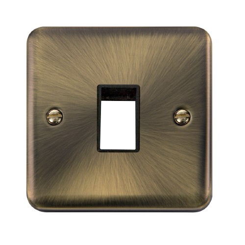 Scolmore DPAB401BK - 1 Gang Plate - 1 Aperture - Black Deco Plus Scolmore - Sparks Warehouse