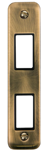 Scolmore DPAB472BK - 1 Gang Architrave Plate - 2 Apertures - Black Deco Plus Scolmore - Sparks Warehouse