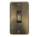 Scolmore DPAB503BK - 45A Ingot 2 Gang DP Switch With Neon - Black Deco Plus Scolmore - Sparks Warehouse