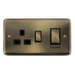 Scolmore DPAB504BK - 45A Ingot 2 Gang DP Switch With 13A DP Switched Socket - Black Deco Plus Scolmore - Sparks Warehouse